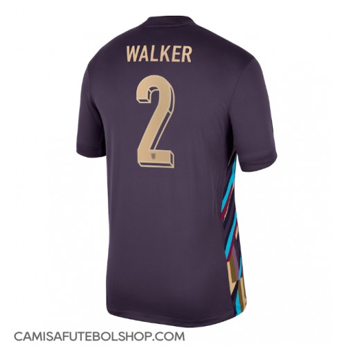 Camisa de time de futebol Inglaterra Kyle Walker #2 Replicas 2º Equipamento Europeu 2024 Manga Curta